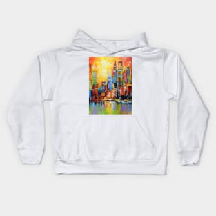 Bright new York city Kids Hoodie